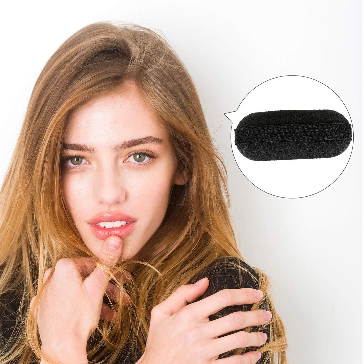 WILLBOND hair insert in place demonstrating natural root lift