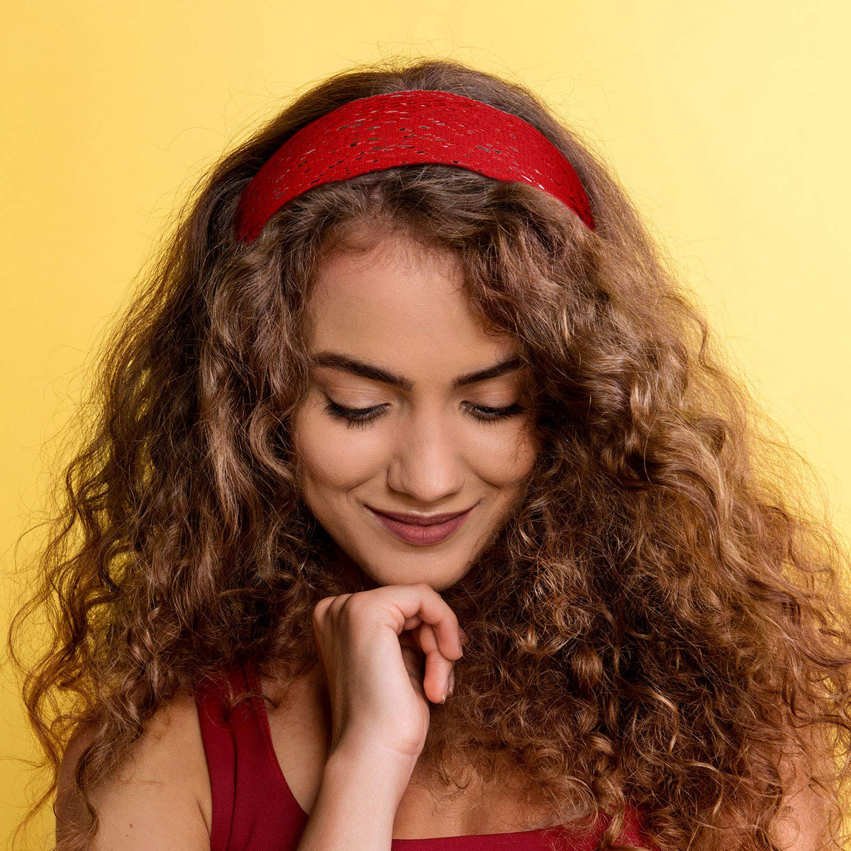 WILLBOND model wearing wide bandana style showing fuller coverage and style