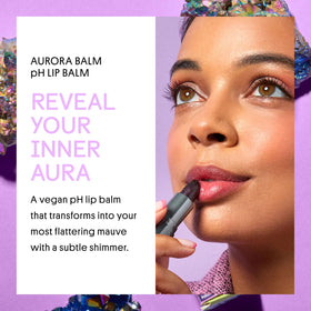 Winky Lux Aurora Glimmer Balm twisted open to reveal mauve-tinted balm for easy application