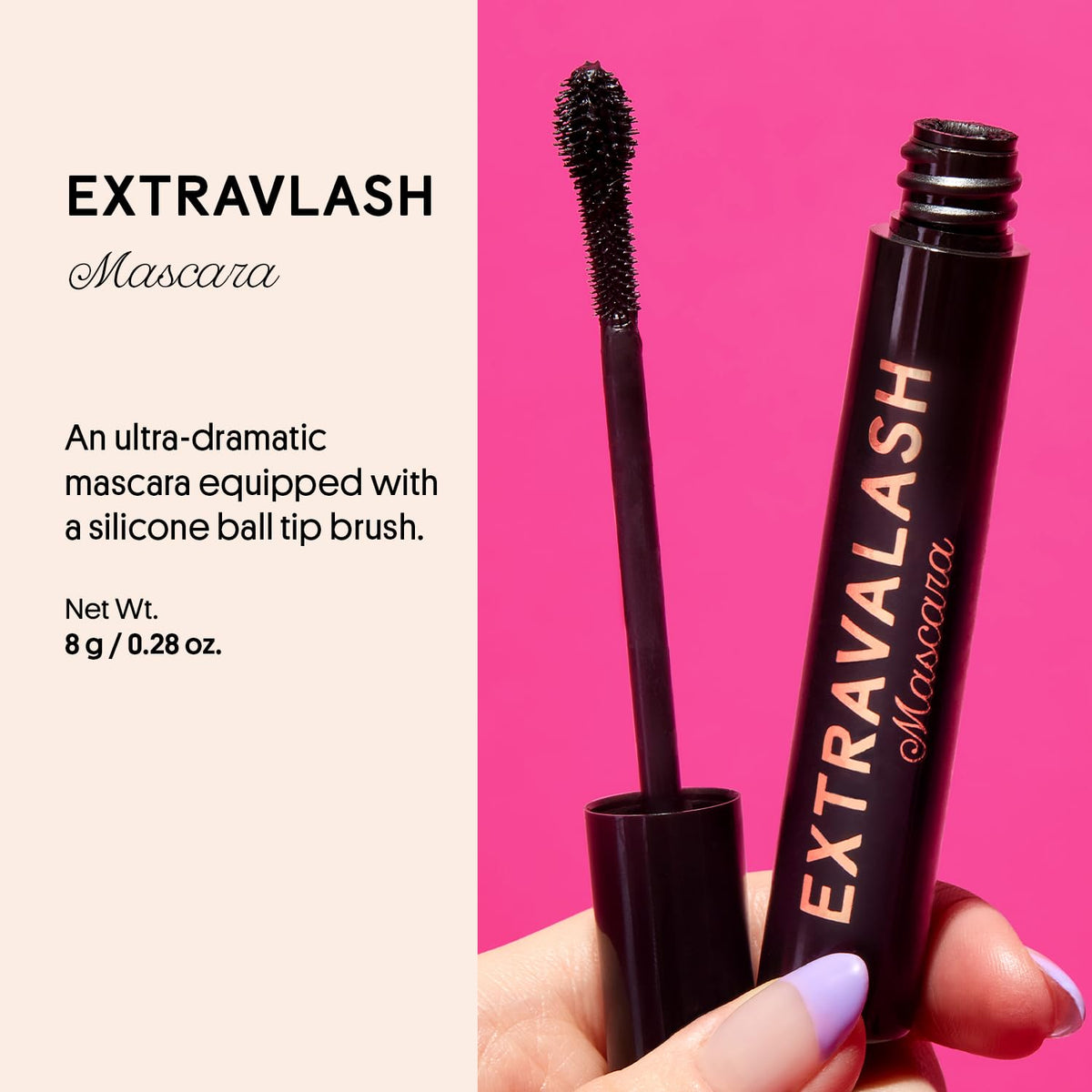 Winky Lux ExtravaLash brush close-up highlighting silicone ball tip