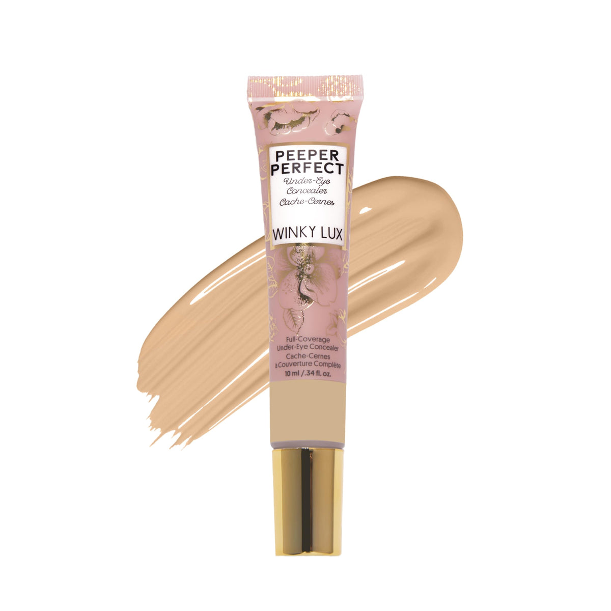 Winky Lux front packaging of Peeper Perfect Light Beige showing product and cap for quick ID and shelf appeal