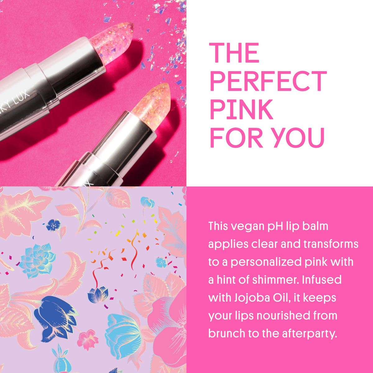 Winky Lux open jar revealing balm surface and shimmer for easy application