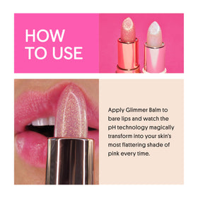 winky lux balm on lips closeup showing personalized pink tint and softening effect