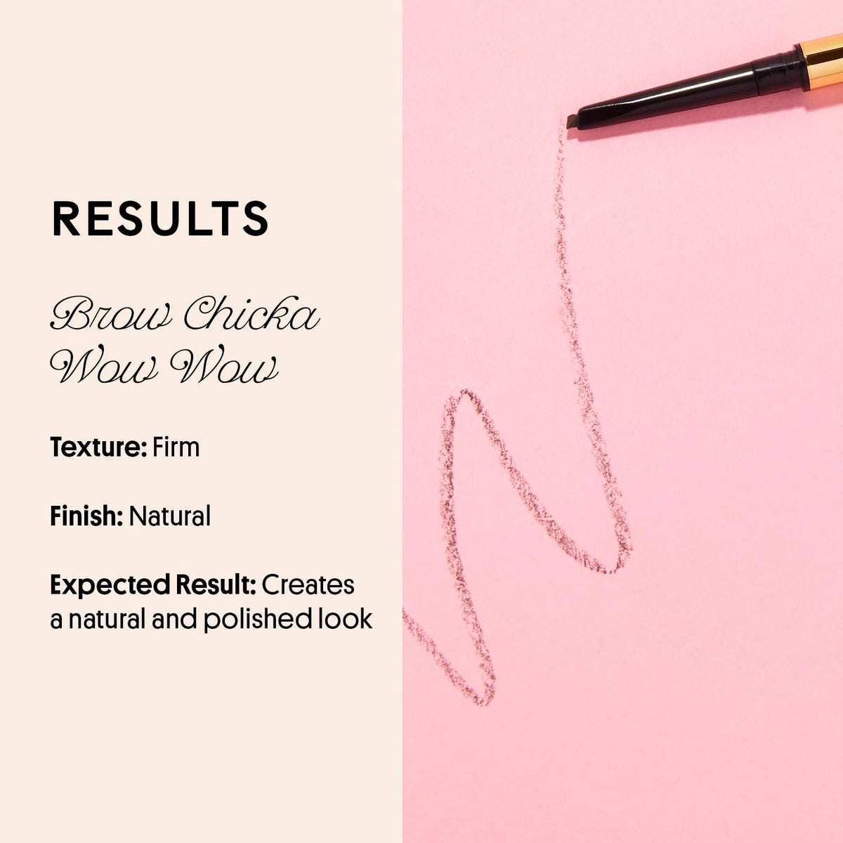 Winky Lux pencil in use grooming brows for quick definition