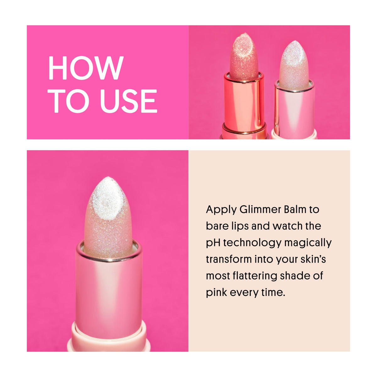 Winky Lux lip before and after demonstrating personalized pink and softened lips benefit transformation