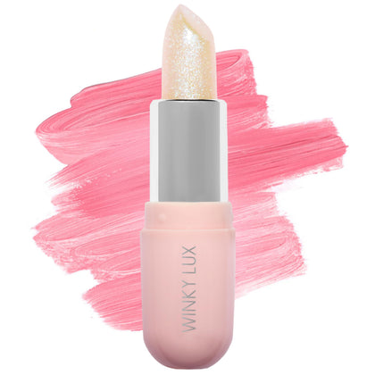 Winky Lux tube front view showing compact design and glossy finish benefit convenience