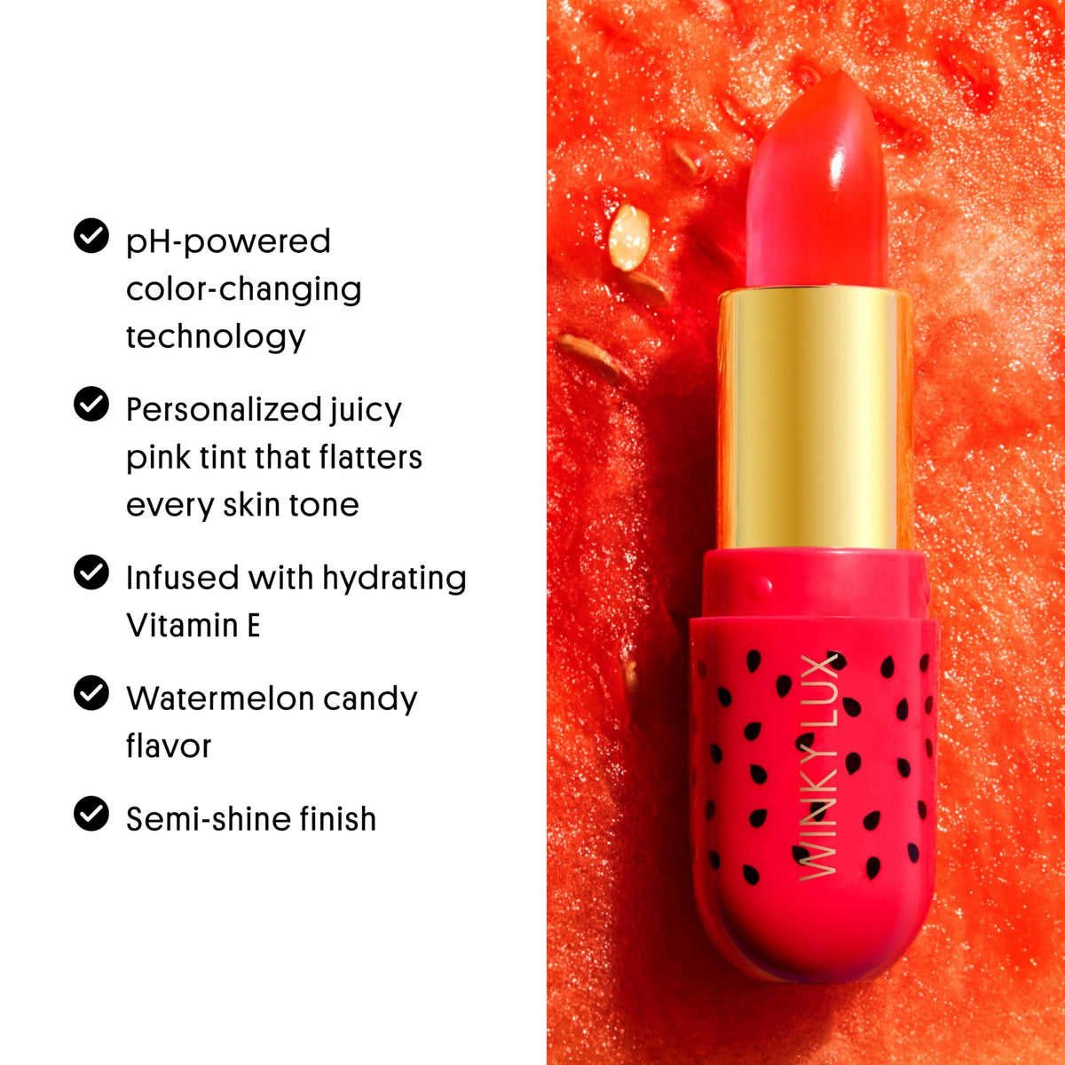 Winky Lux balm on a vanity next to makeup for everyday lifestyle inspiration