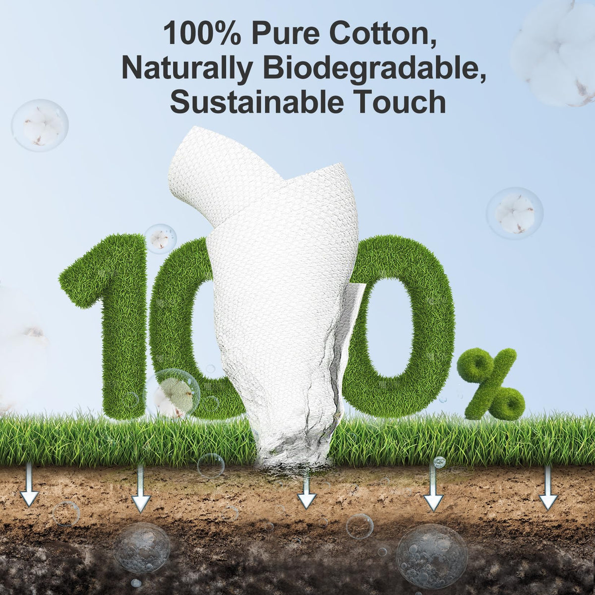 Winner biodegradable label close-up emphasizing eco-friendly cotton