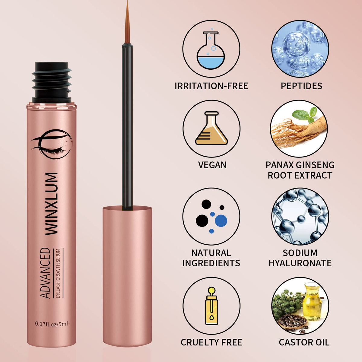 Winxlum applicator tip close-up for precise, irritation-free application