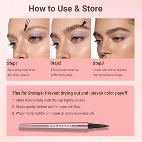 Wiyakwnry before and after brows showing fuller defined eyebrow benefit