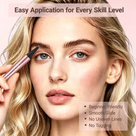 Wiyakwnry pen in use applying brows for fast touch-ups and shaping