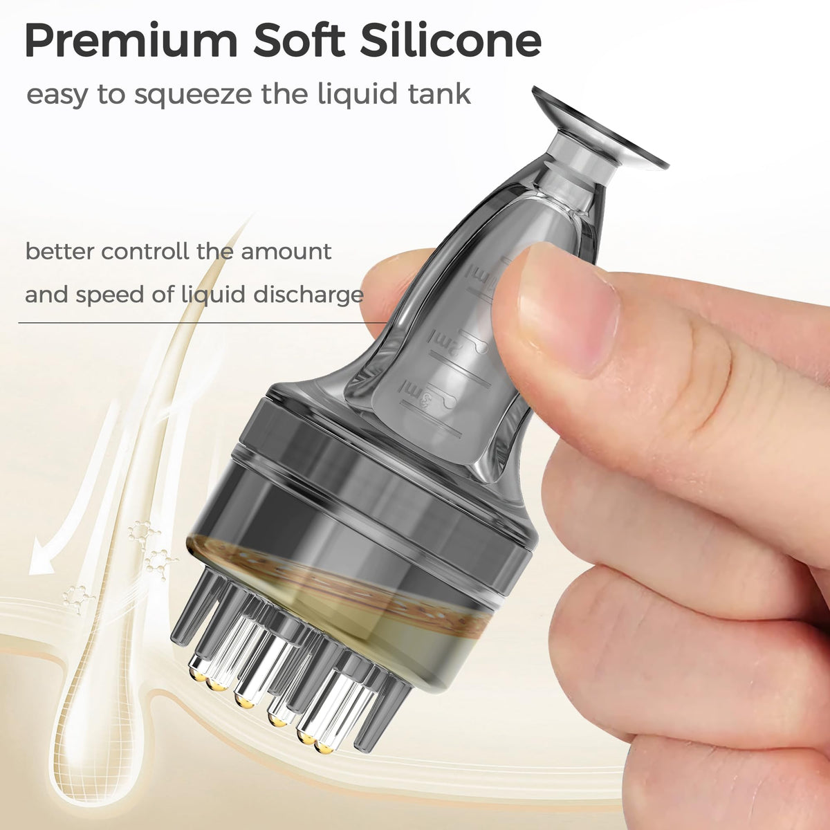 WL-YBOPRO comb teeth detail helping part hair for accurate root application