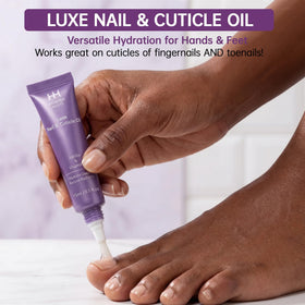 WM WONDER MOJO applying oil to cuticle demonstrating mess-free targeted moisturizing