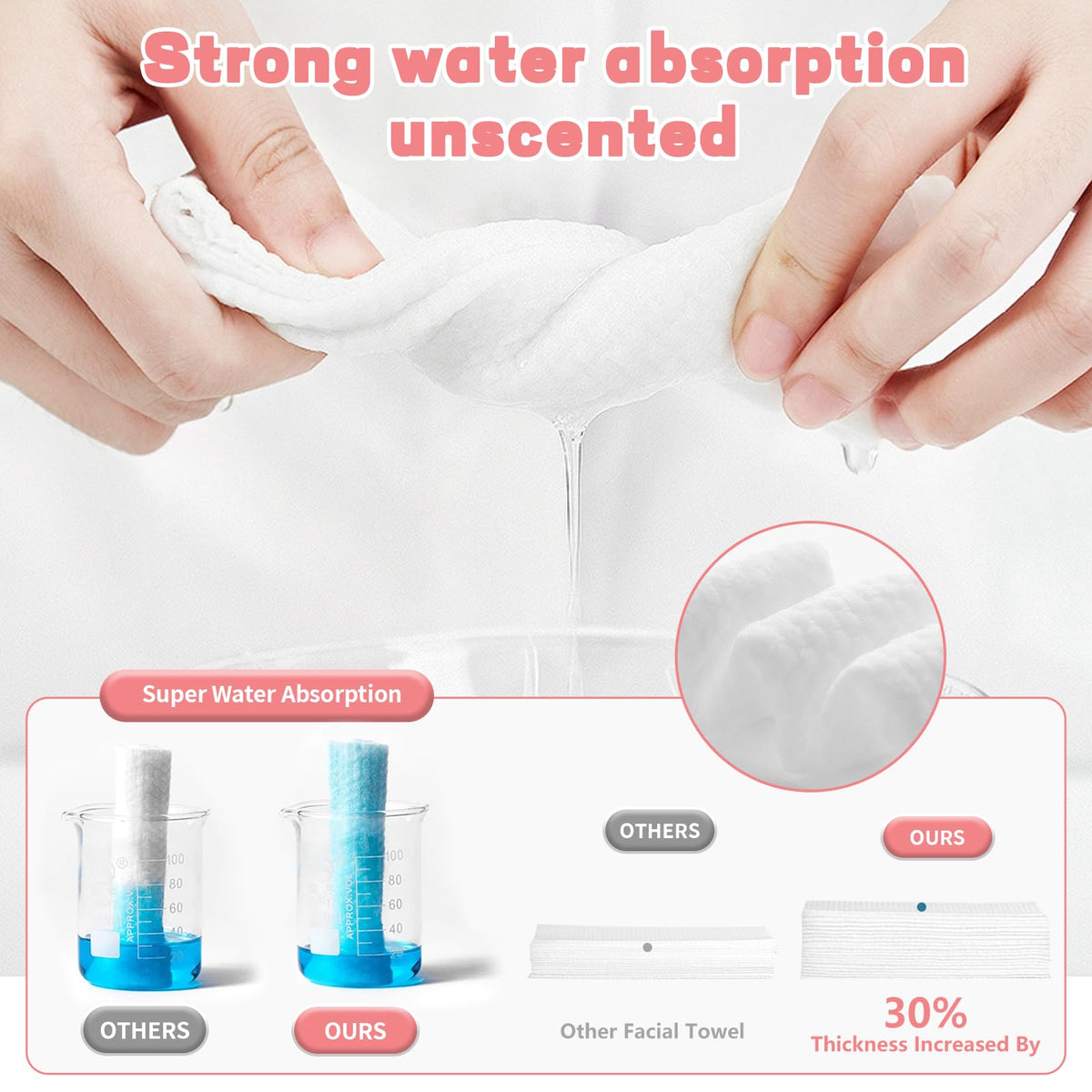 WMQL pop-up pack dispensing a towel for quick, clean single-hand access benefit