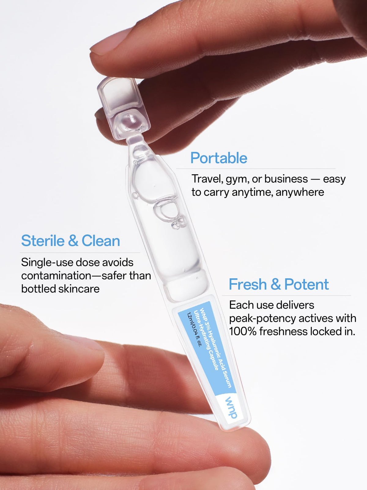 WNP applying serum on skin demonstrating smooth application and hydration