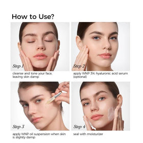 WNP before and after skin texture comparison suggesting smoother, plumper appearance