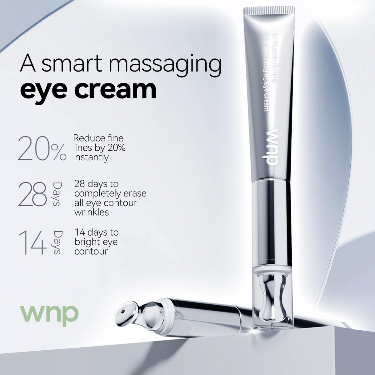 WNP cream texture close-up, lightweight hydrating finish visible