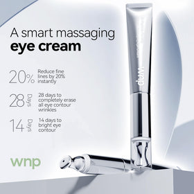 WNP cream texture close-up, lightweight hydrating finish visible