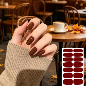 WOKOTO finished manicure on natural nails showing even coverage and salon-style result