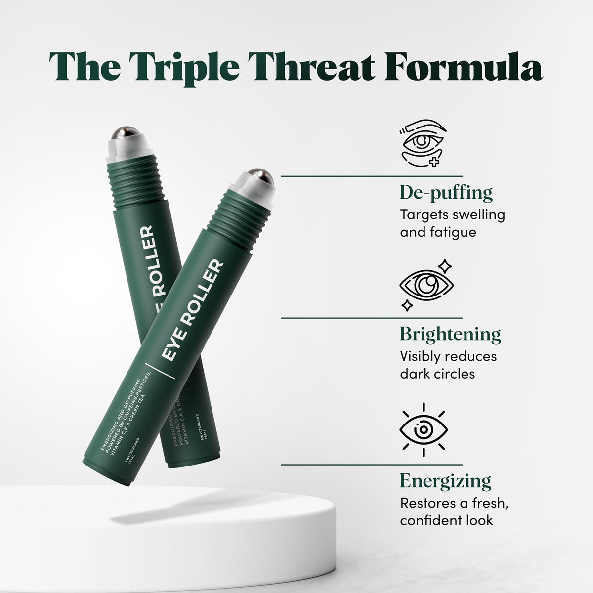 Hand holding The Wolf Project roller to show size and portable grooming convenience