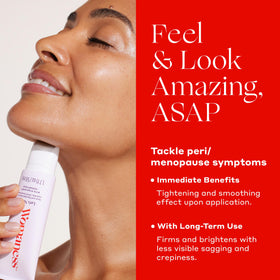 Womaness serum texture droplet highlighting lightweight hydration and quick absorption