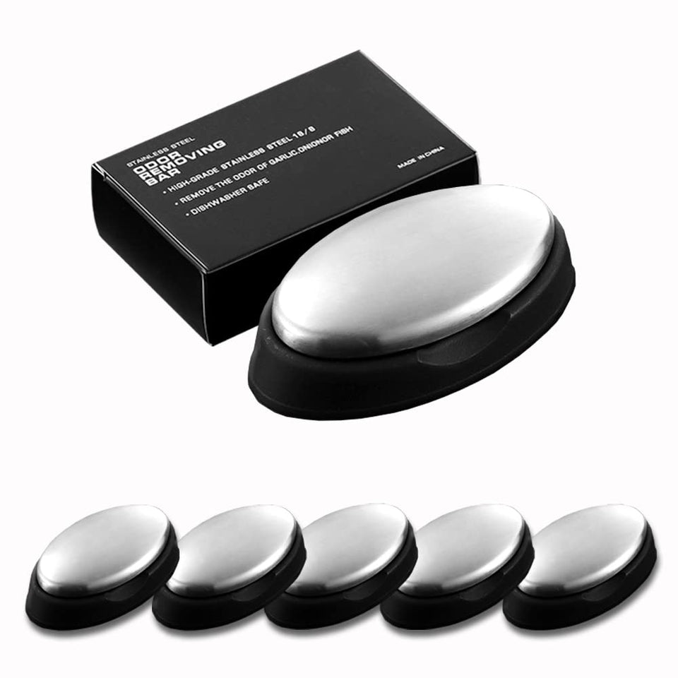 WondMall stainless steel soap bar front view showing smooth finish and durability