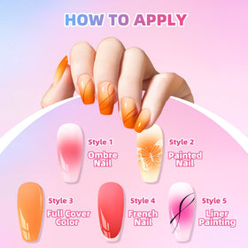 Woobena French manicure detail highlighting precise edge control and shine
