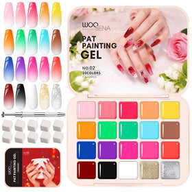 Woobena front packaging showing all 20 colors and kit contents for quick overview