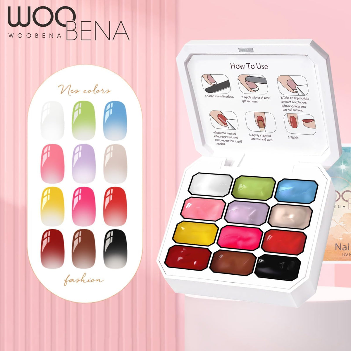 Woobena lifestyle DIY setup on table illustrating quick at-home ombre application