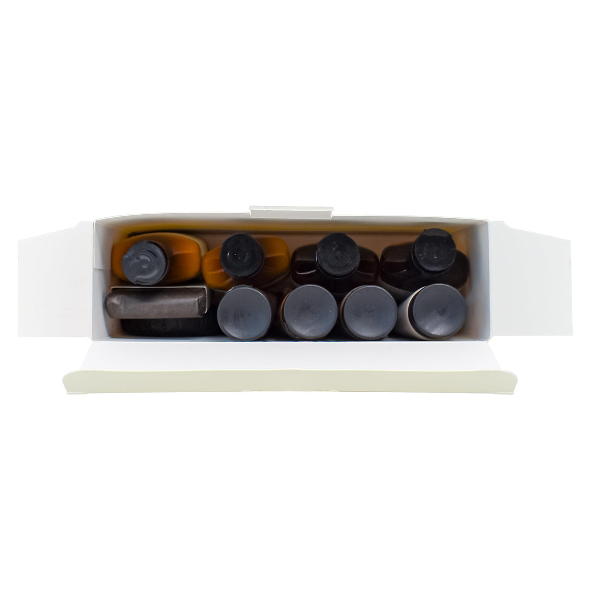 HOTEL EMPORIUM WOODBURY & CO welcome basket with travel tubes and soap for Airbnb arrivals