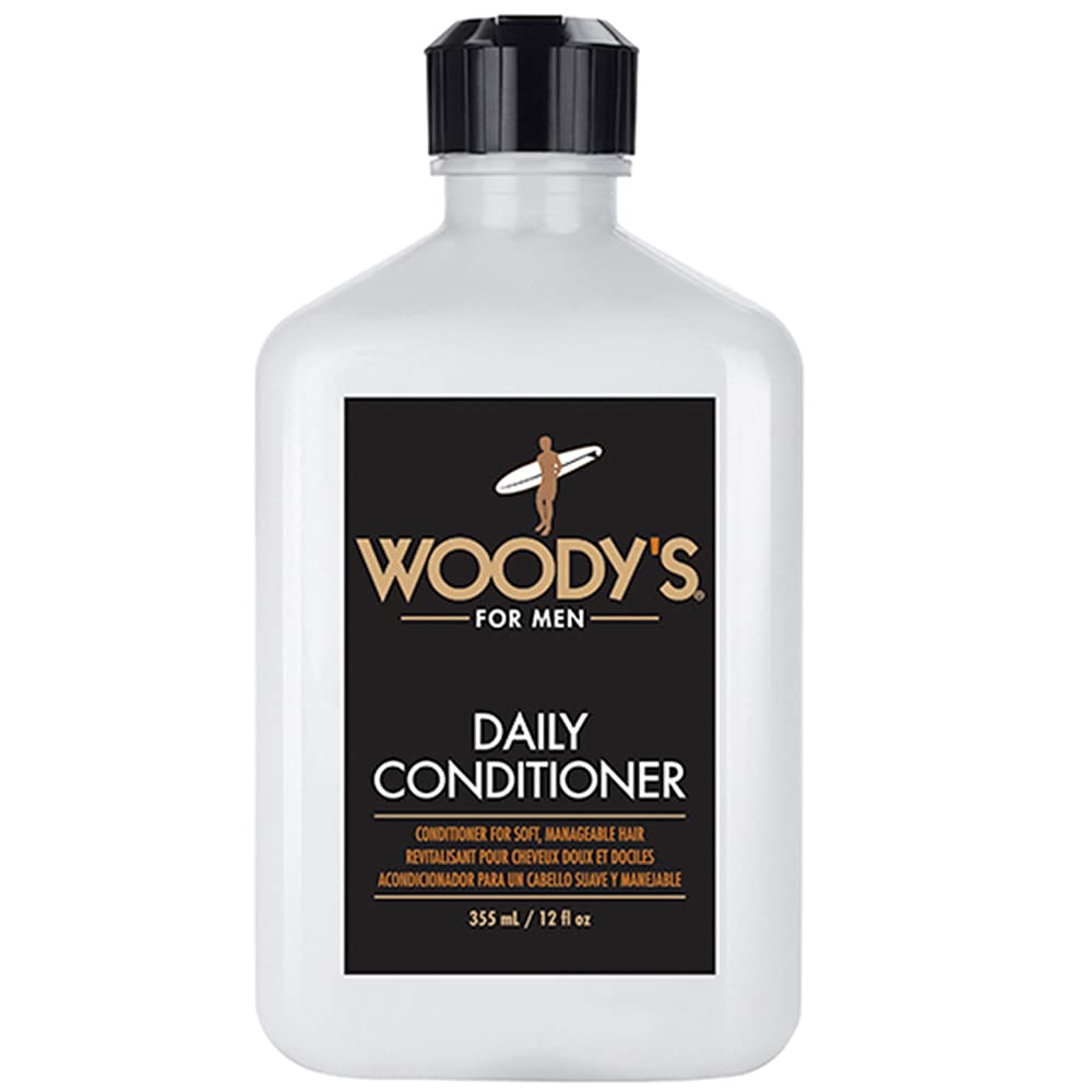 Woody's front packaging showing 12 fl oz bottle and clear product branding benefits