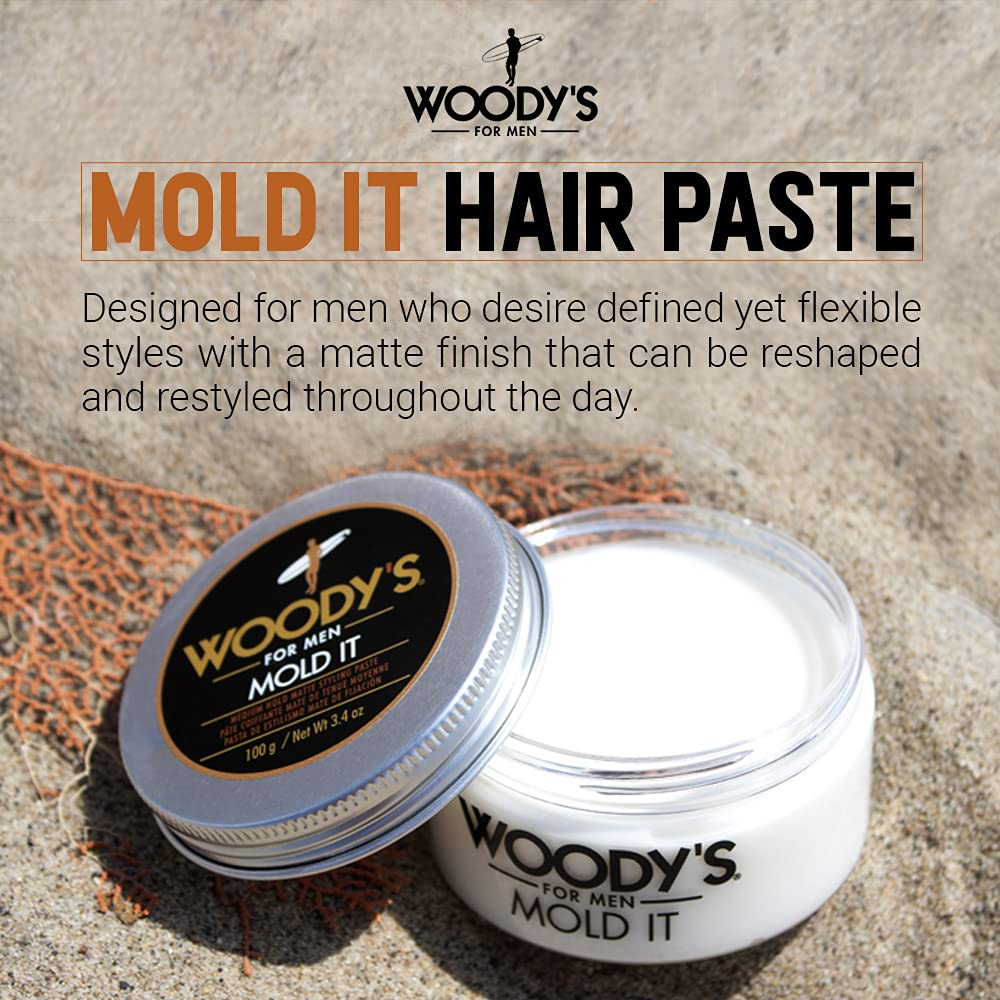 Woody's open paste close-up showing matte texture and easy spreadability