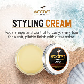 Woody's open jar texture close-up showing smooth cream
