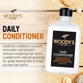 Woody's cream texture on palm highlighting lightweight hydration and easy spread