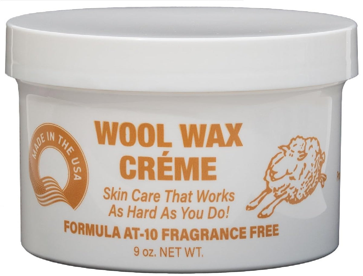 Wool Wax jar front label showing brand and 9 oz size with clear product identity and trust
