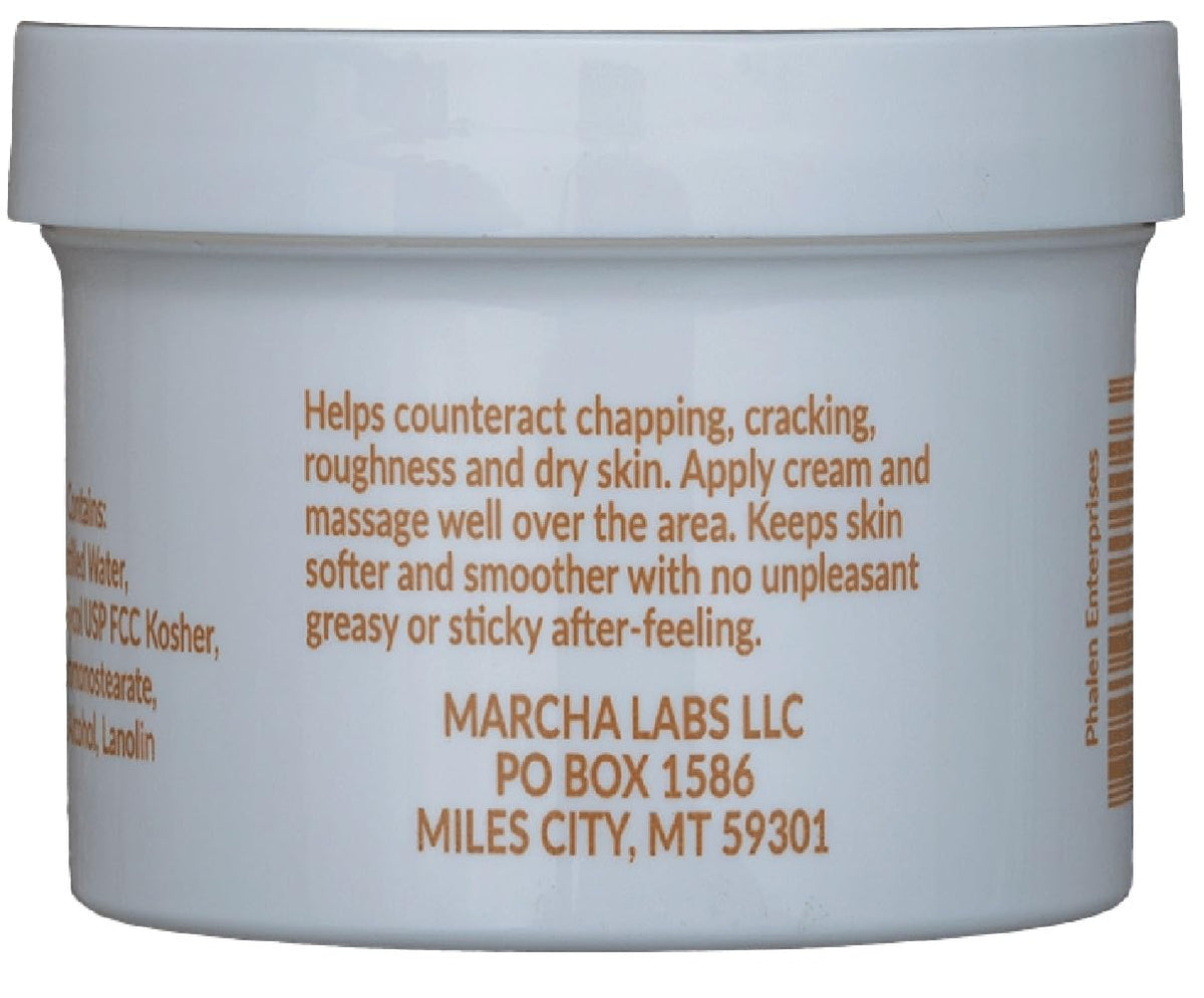 Close-up of Wool Wax creme texture highlighting smooth lanolin-rich cream and quick absorption