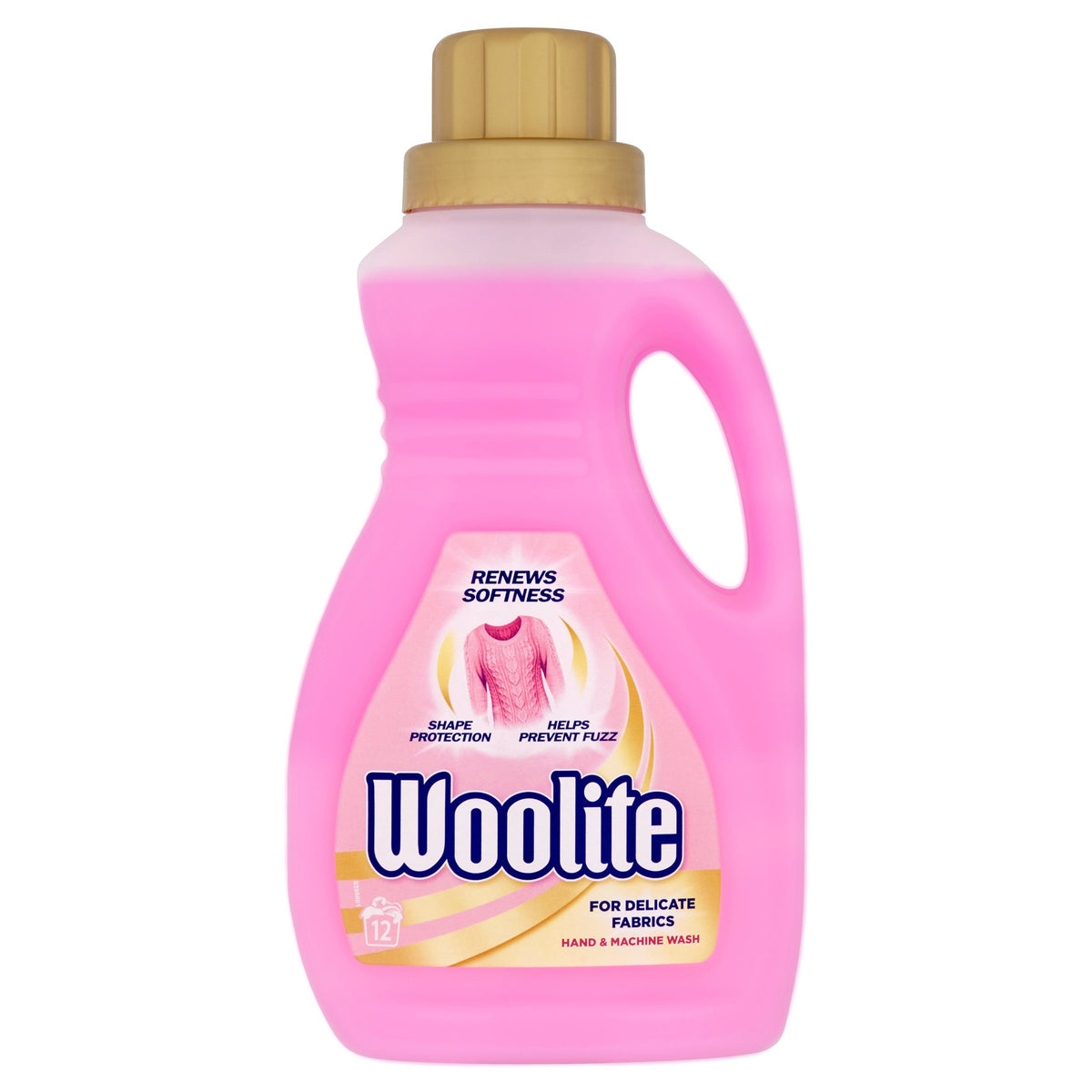Woolite bottle front label showing product and gentle-care benefits