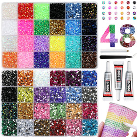 WOQPHU front packaging showing full 48,000-piece set and organized colors for convenience
