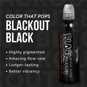 World Famous black ink pouring to show consistent saturation and easy dispensing