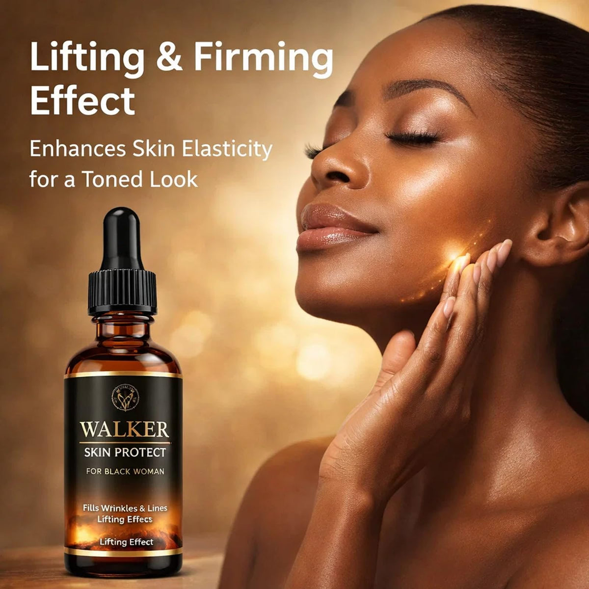 World Quick applying serum to hand for fast absorption benefit