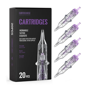 Wormhole Tattoo front packaging showing 20 3RL cartridges, convenient supply