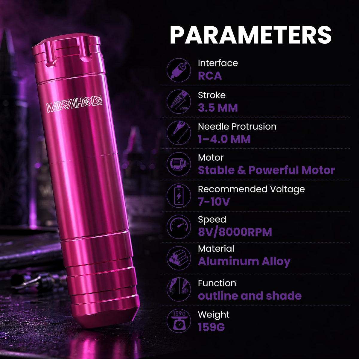 Wormhole Tattoo complete kit full layout displaying included tools for easy practice