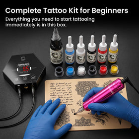 Wormhole Tattoo practice skin and transfer paper displayed for realistic training