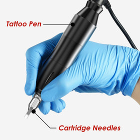 Wormhole Tattoo cartridges next to ruler showing compact size and scale