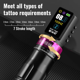 Wormhole Tattoo two 2300mAh batteries with adapters for long runtime and seamless swapping