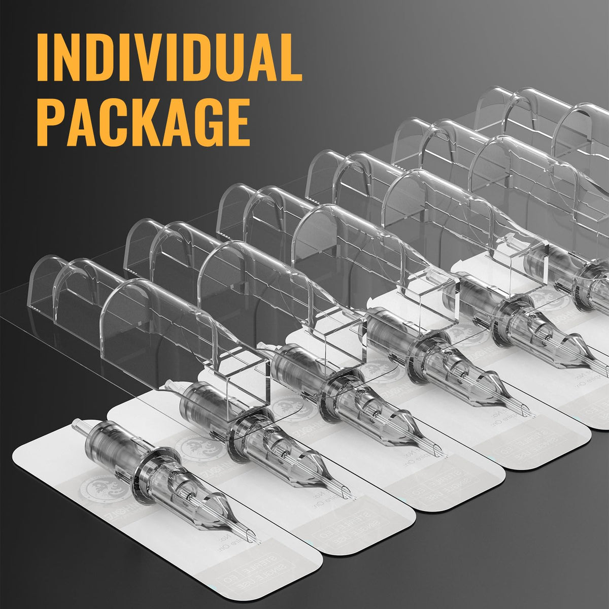 Wormhole Tattoo individually sealed cartridge out of pack showing single-use sterility benefit safety
