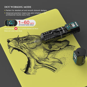 Wormhole Tattoo stroke adjustment detail highlighting seven-step precision control