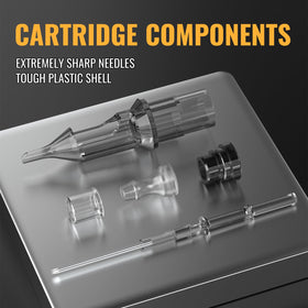Wormhole Tattoo light grey cartridge tube improving ink visibility for better control