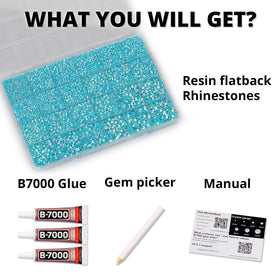 Worthofbest 24-grid storage box organizing mixed-size gems for easy access