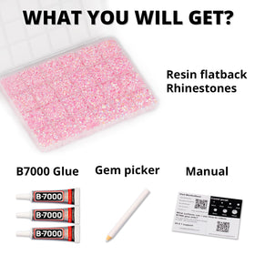 Worthofbest 24-grid storage box keeping rhinestones sorted and accessible